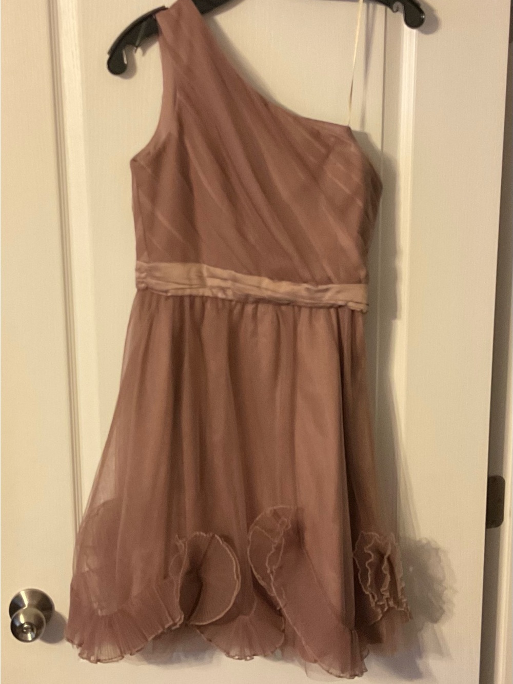 Max & Cleo One-Shoulder Dusty Rose Tulle Dress for Girls
